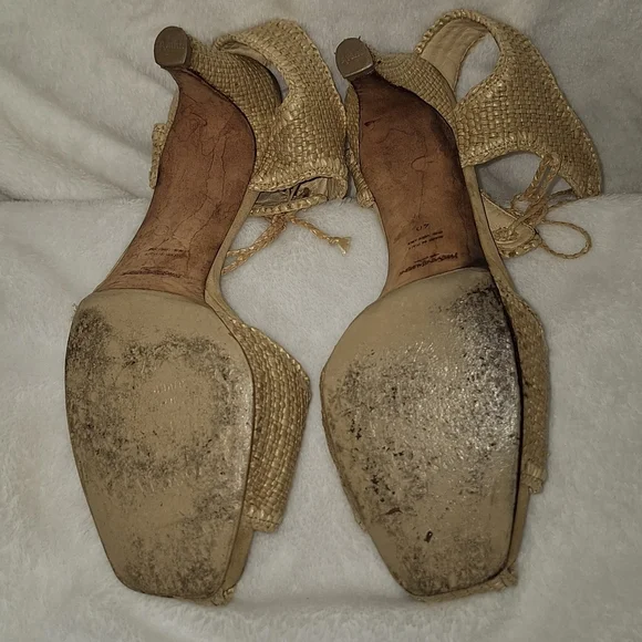 Vintage YSL Raffia Heels - Picture 3 of 12
